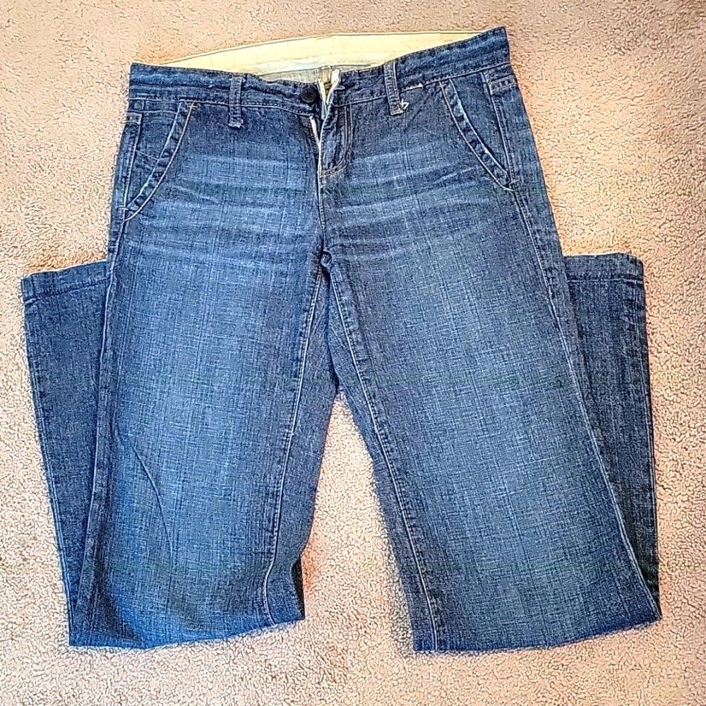 1969 GAP Jean's Limited Edition Dark Wash Boot Cut Jeans Size 6R lightly distres